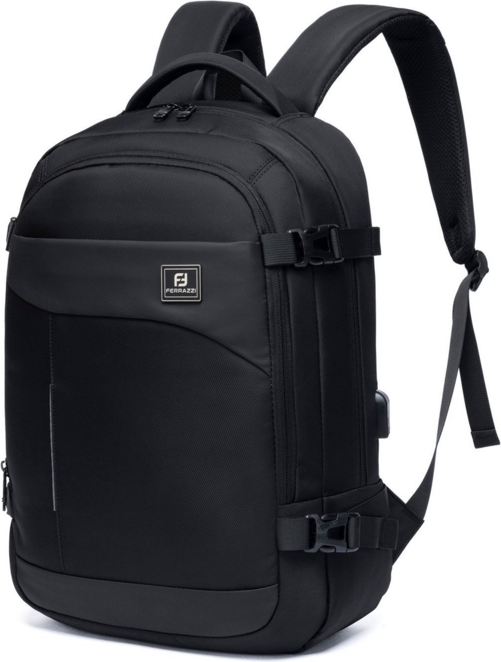 Mochila Executiva Ferrazzi Notebook Reforçada Porta USB Travas Laterais Moderna Trabalho Faculdade