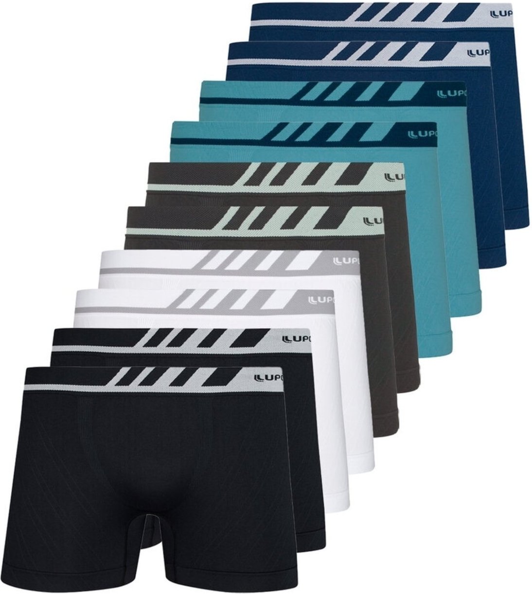 Imagem principal Kit com 10 Cuecas Boxer Lupo 671-002 Chumbo cinza Lupo cinza