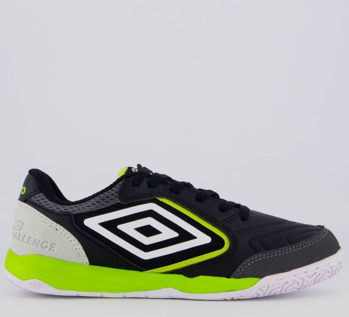 Imagem principal Chuteira Umbro Pro Challenge Uptake Futsal Preta e Verde preto verde Umbro preto verde