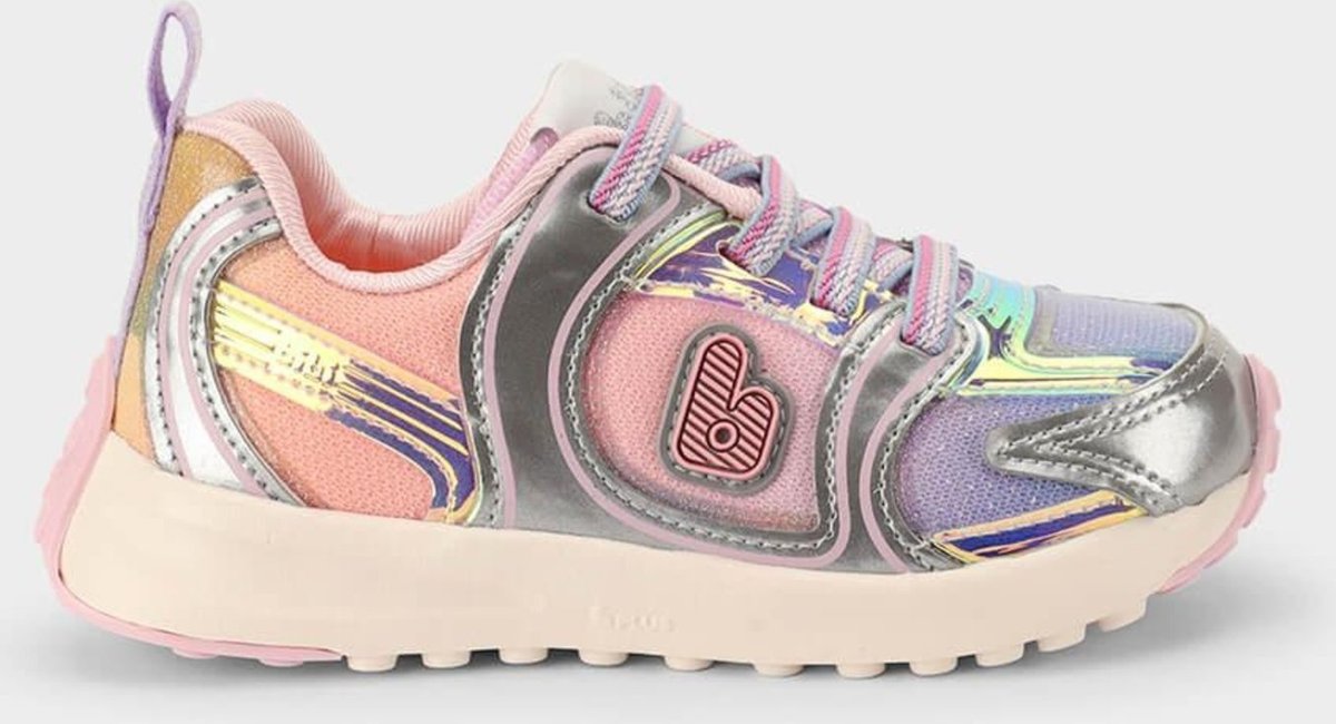 Imagem principal Infantil - Tênis Bibi Jogging Prata com Rosa Calçados Bibi prata rosa Calçados Bibi prata rosa