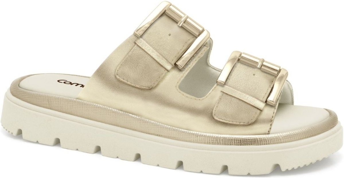 Sandália Feminina Flat Ouro Comfortflex 244