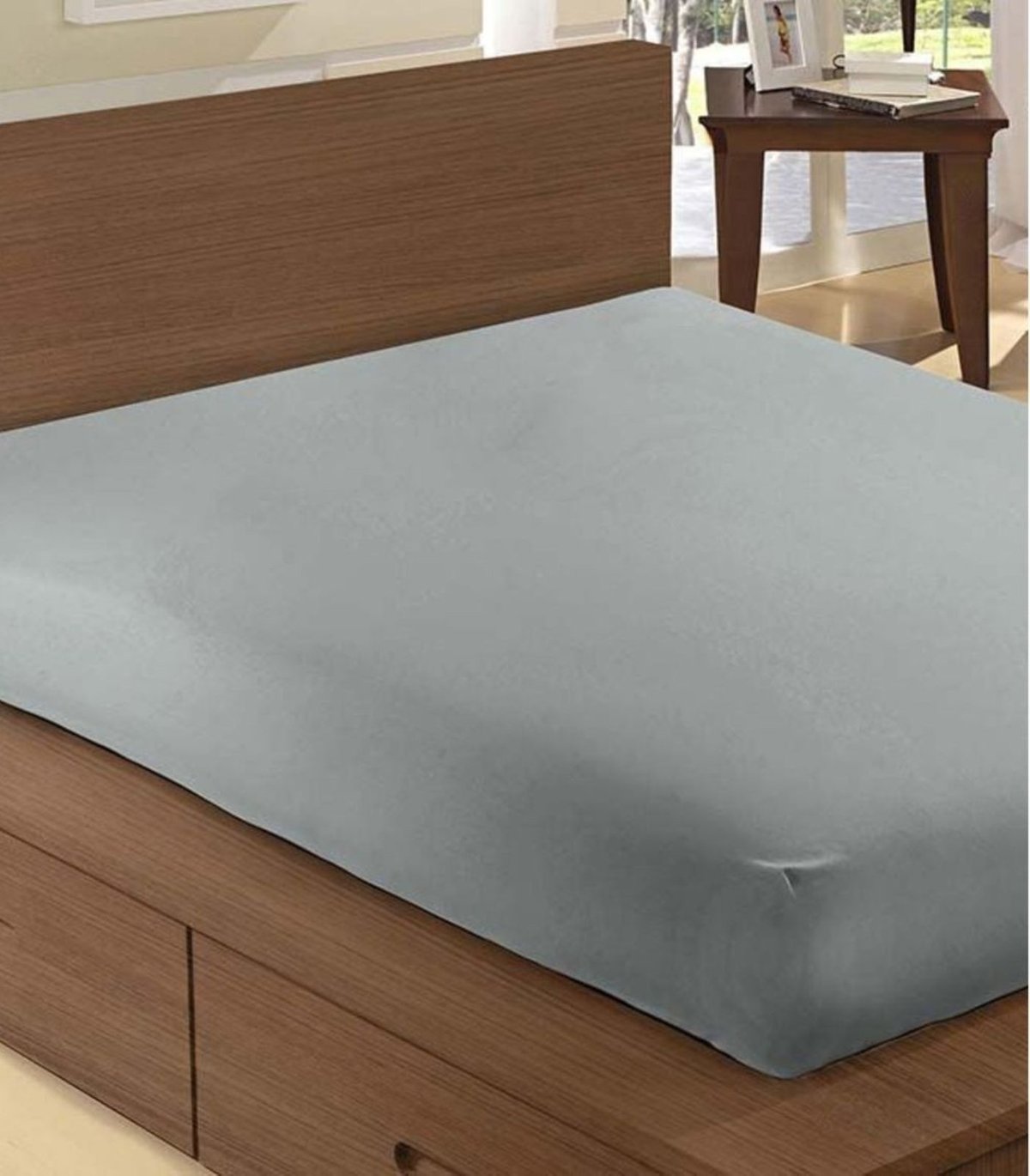 Imagem principal Lençol Solteiro Com Elástico Avulso Camesa cinza cinza