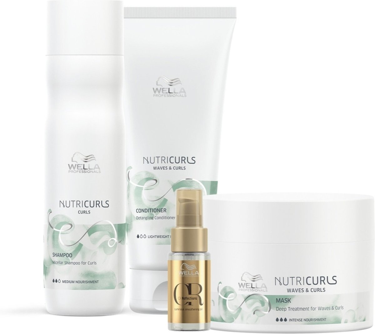 Imagem principal Kit Wella Professionals Nutricurls Home Care +Oil Reflections 30ml (4 produtos) multicolorido WELLA PROFESSIONALS multicolorido