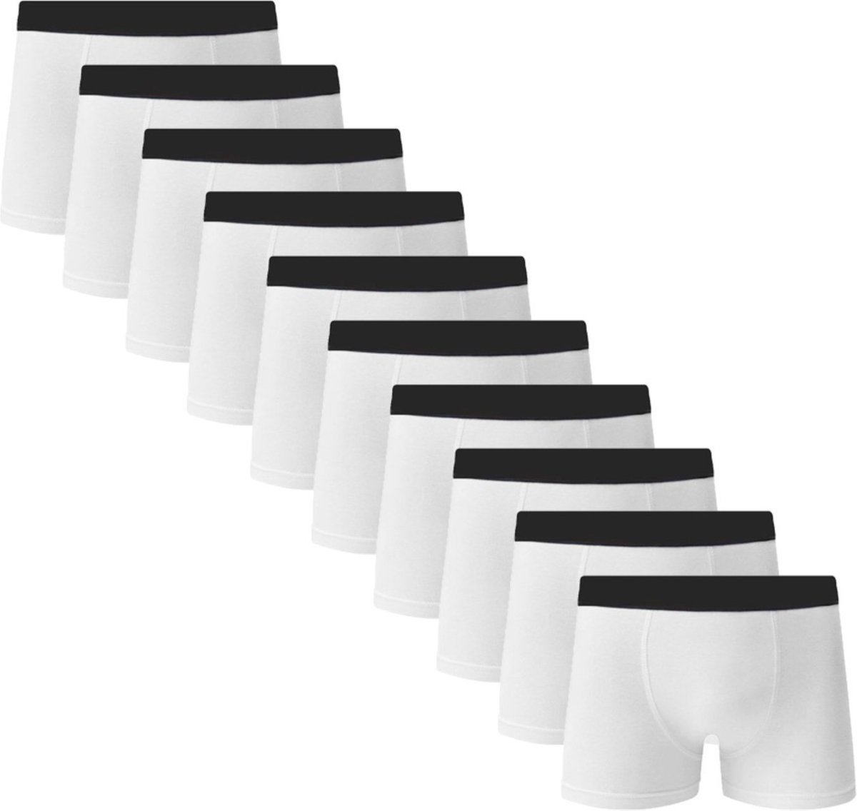 Imagem principal Kit 10 Cuecas Box Algodão Com Poliester C5 Branca QLC SPORT branco QLC SPORT branco