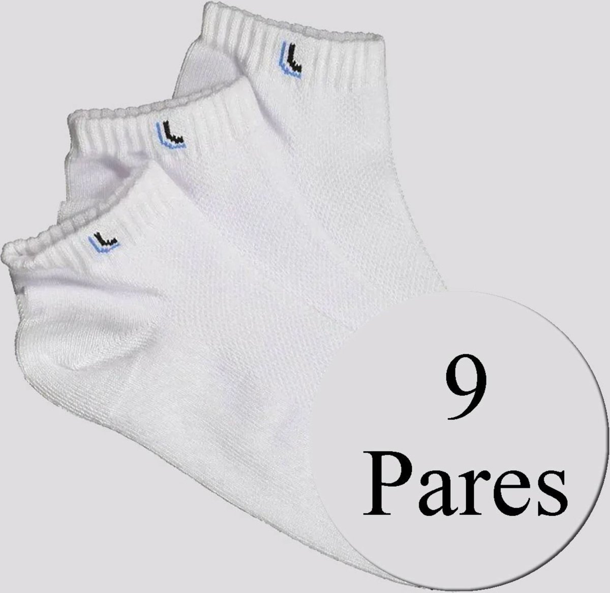 Kit Meia Lupo Walk Cano Curto 9 Pares Branca