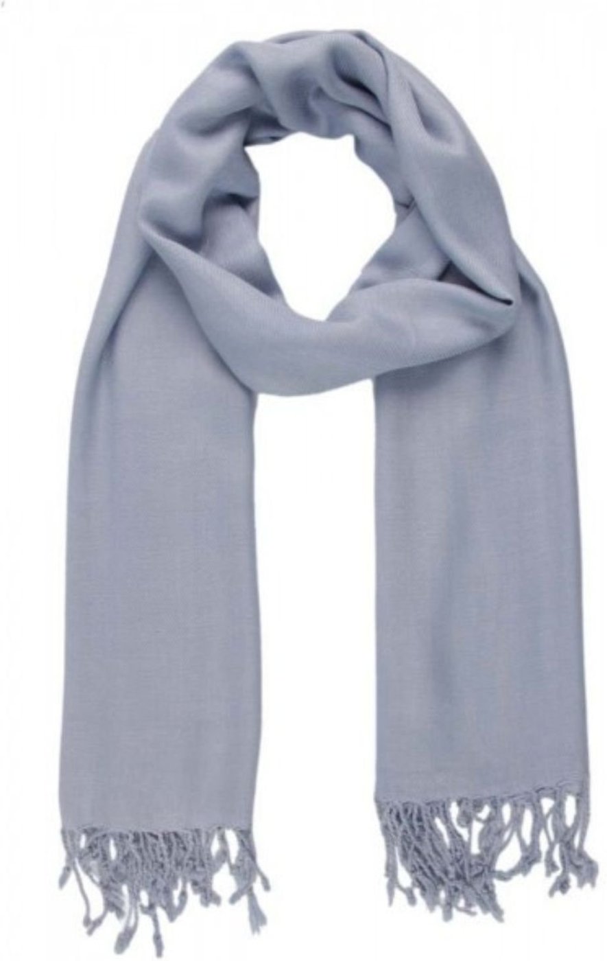 Pashmina Via Lessa Santiago Liso em Viscose Jeans