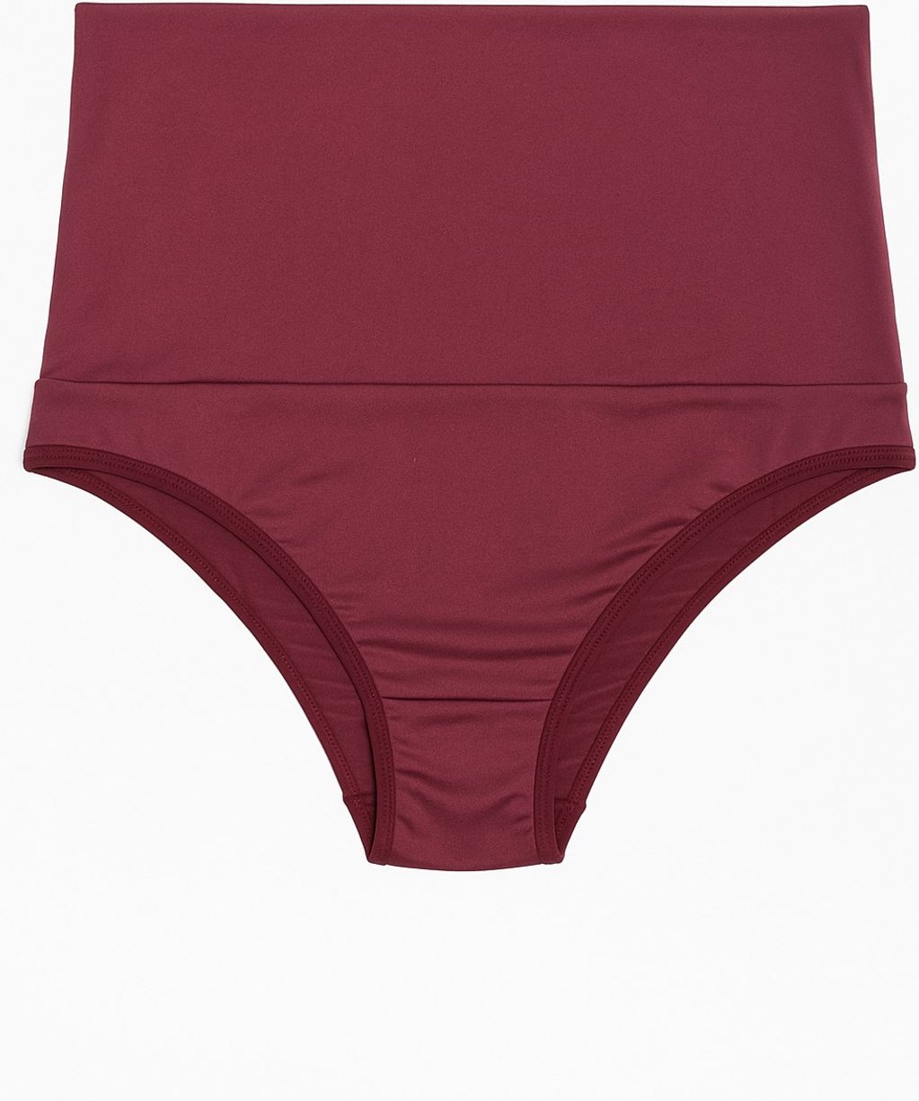 Imagem principal Cinta Vekyo Alta Suplex Compressão Cós Duplo Feminina ós-Parto Não Enrola 15 cm vinho VEKYO vinho