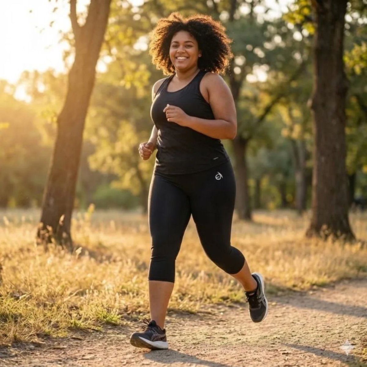 Calça Corsário Feminina Estilo do Corpo Plus Size Powerfit Preta