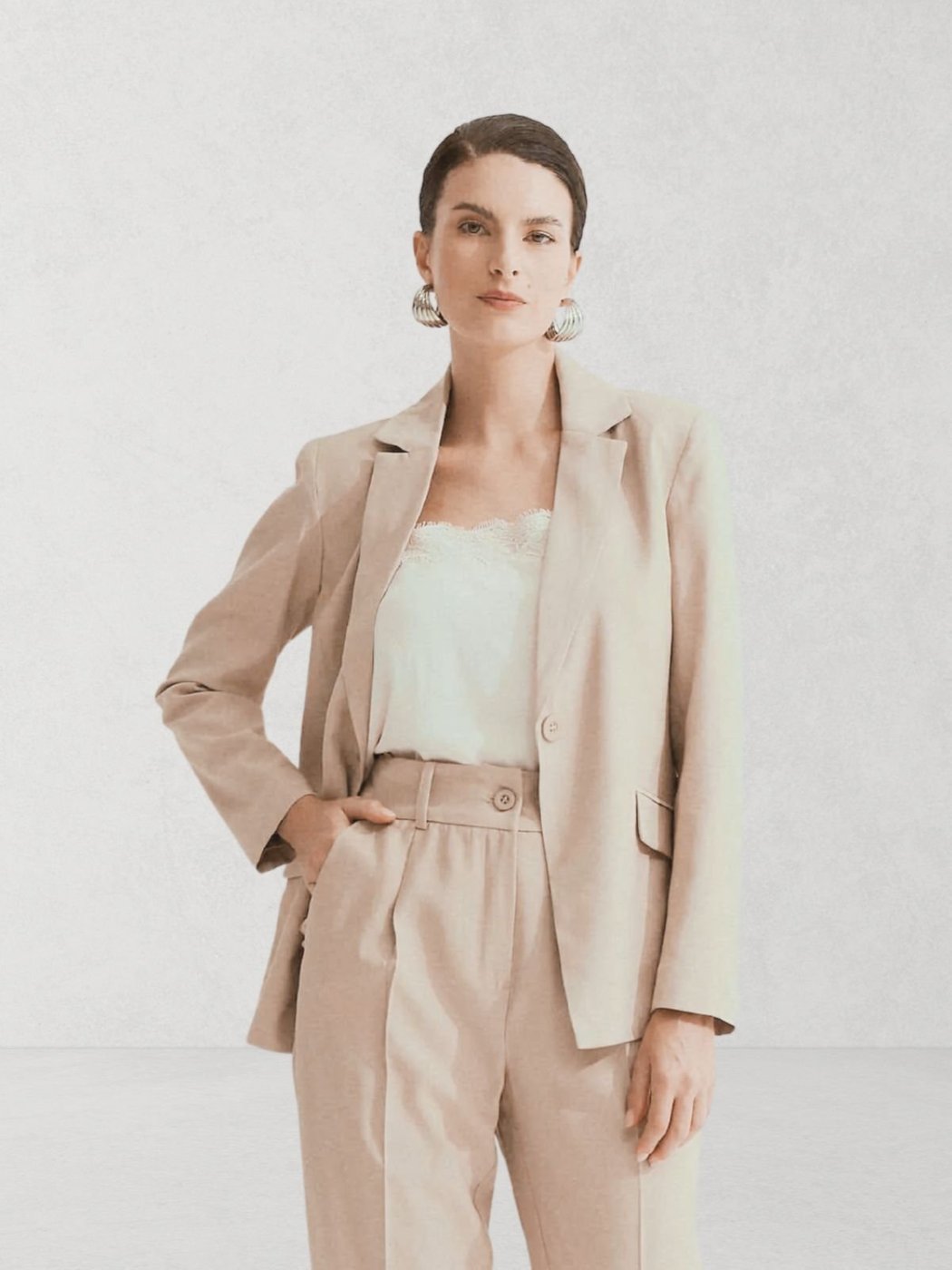 Blazer Via Lessa Paris Alfaiataria Alongado Natural