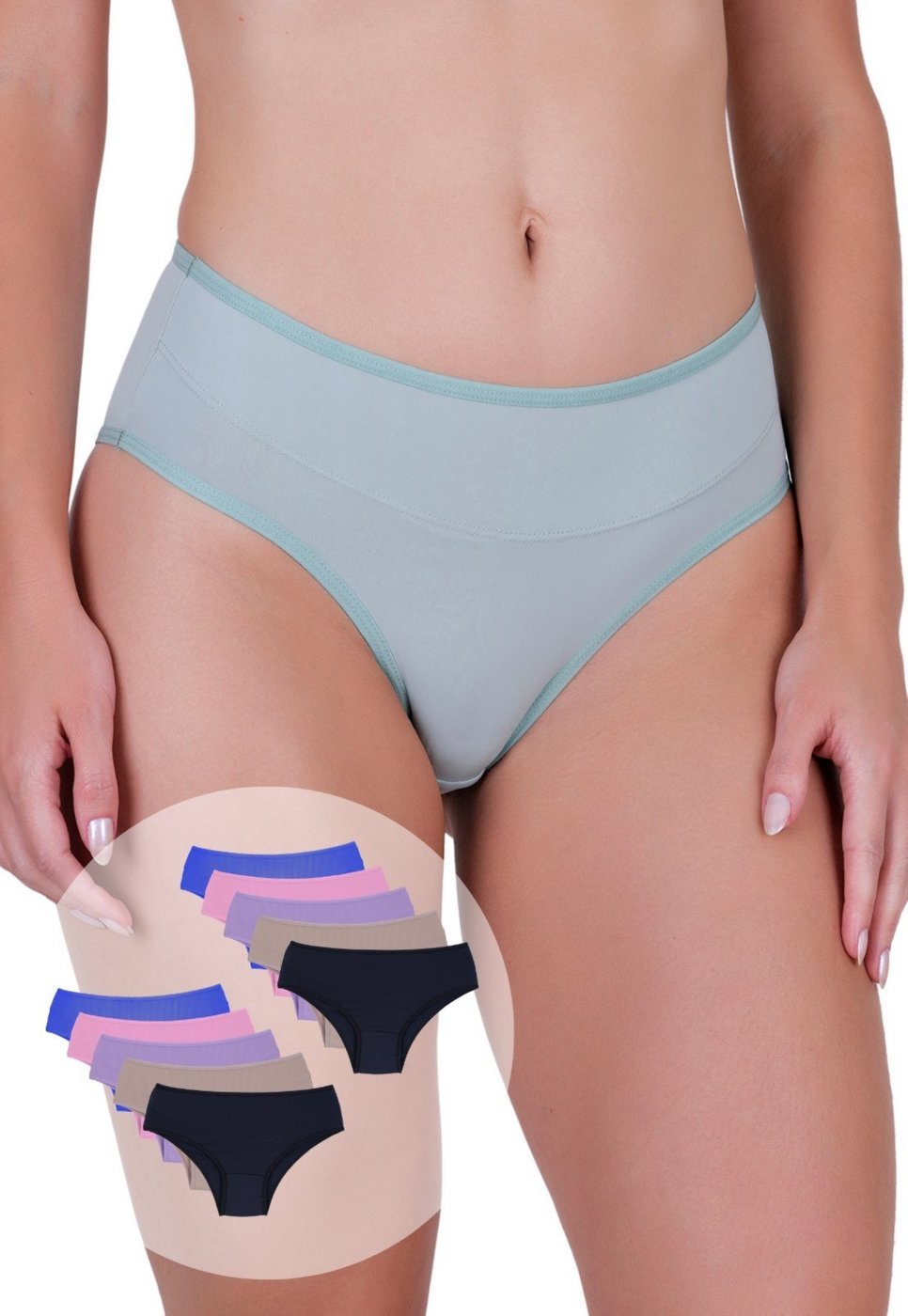 Imagem principal Kit 10 Calcinhas Femininas Biquíni Microfibra Gracinha Conforto Diário Concept Lingerie multicolorido Concept Lingerie multicolorido