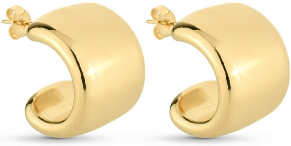 Imagem principal Brinco Semijoias Meia Argola Lisa Banhado A Ouro 18K Br STORE ORA SEMIJOIAS dourado STORE ORA SEMIJOIAS dourado