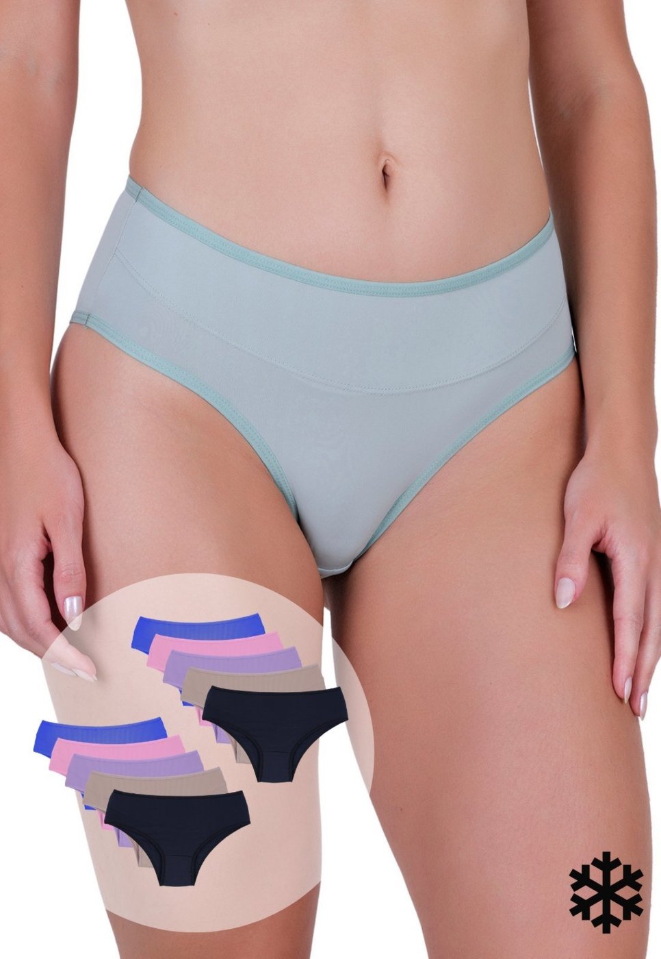 Imagem principal Kit 10 Calcinhas Femininas Microfibra Graciosa Cintura Alta Conforto Diário Concept Lingerie multicolorido Concept Lingerie multicolorido