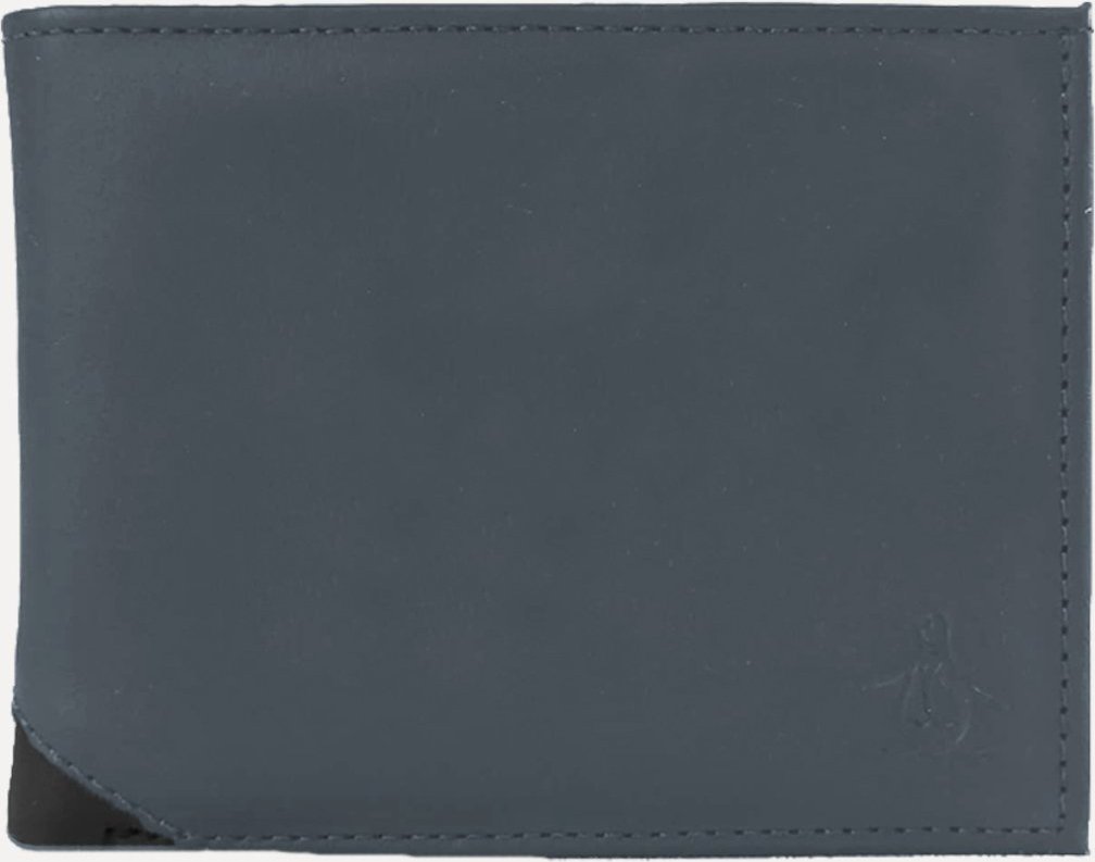 Imagem principal Carteira Original Penguin Masculina Couro Recorte Logo azul marinho Original Penguin azul marinho
