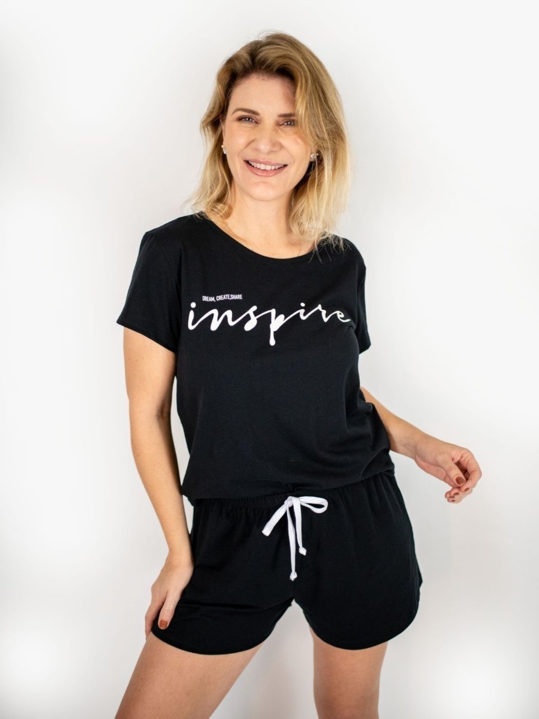 Pijama manga curta e shorts Inês