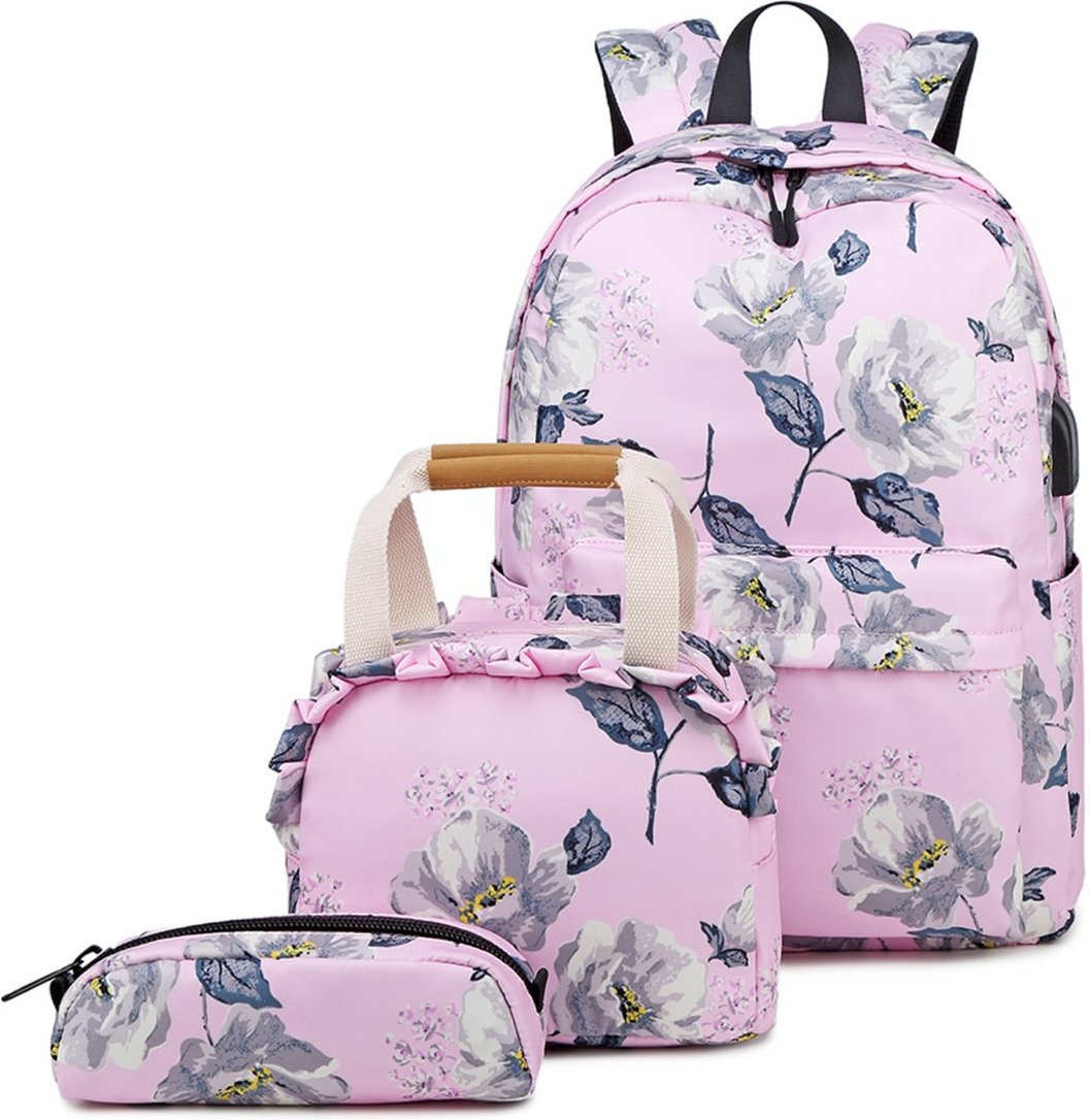 Mochila Guelph Feminina Dia a Dia Lancheira Térmica Estojo Resistente