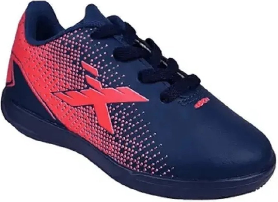 Chuteira Oxn Express Fit 2 Futsal marinho/Coral