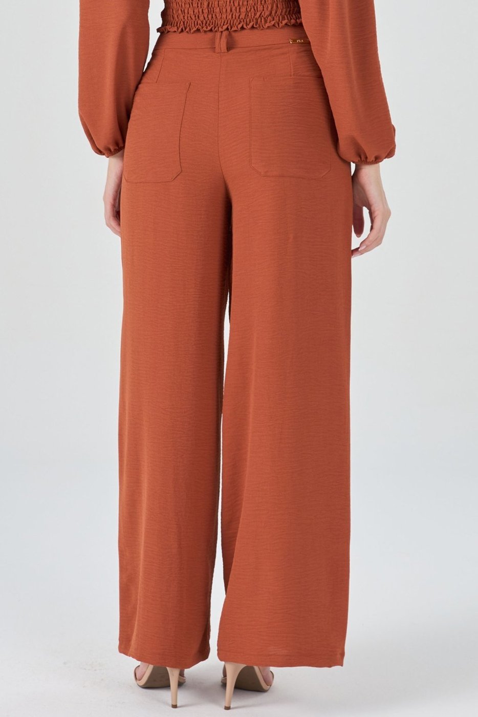 Calça PKS Wide Leg Terracota