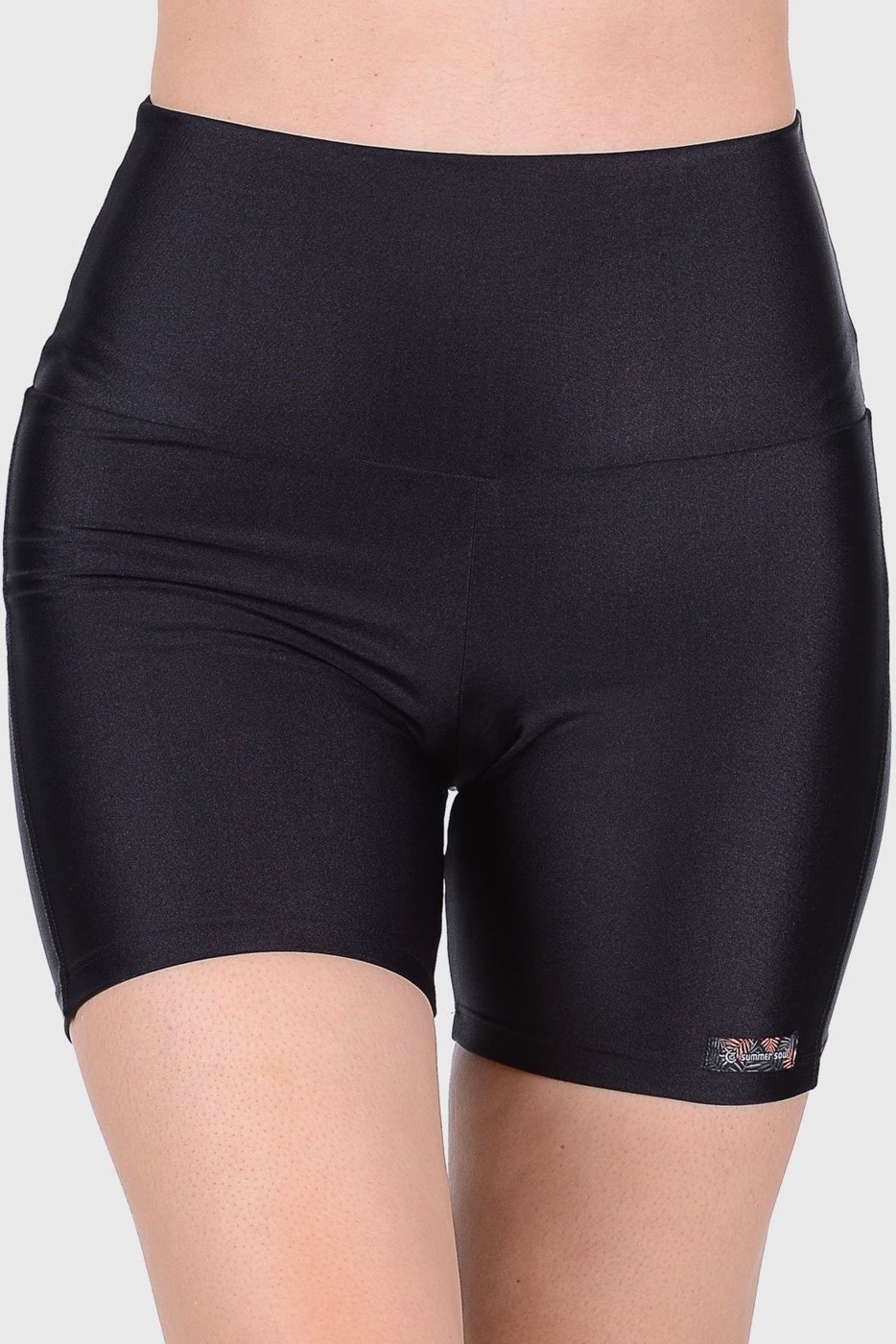 Imagem principal Short Curto Fitness Cirrê Cós Alto Summer Soul preto Summer Soul preto
