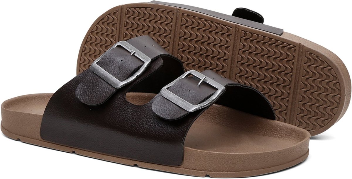 Chinelo Casual A. Andrade Flat Unissex Duas Tiras Fivelas Ajustáveis Anatômica Leve