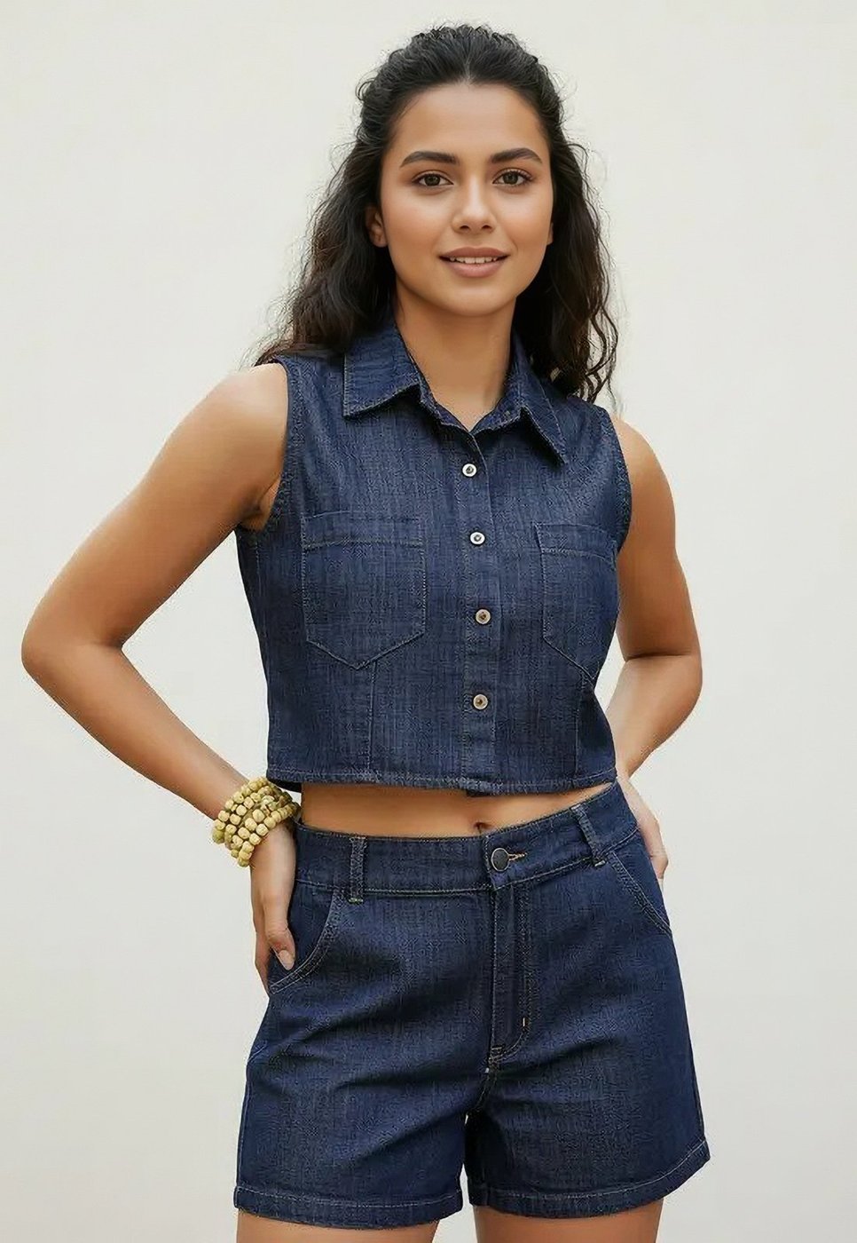 Short CabanaFree Jeans com Elástico