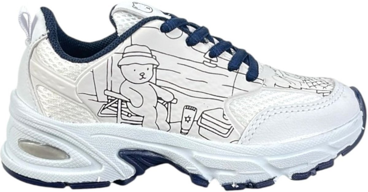 Tenis Box200 Jogger BK2095 Branco/Azul