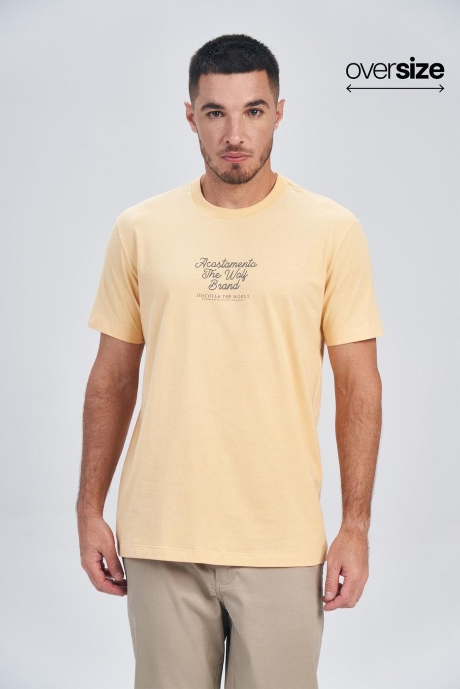 Camiseta Discover The World Masculina Oversize Acostamento