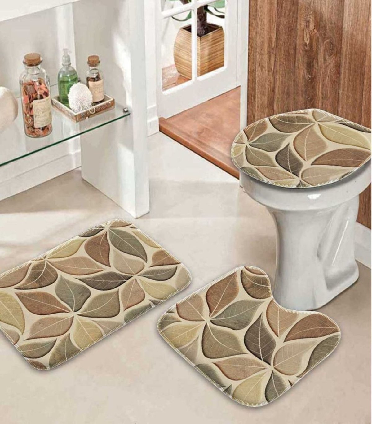 Imagem principal Jogo De Tapetes Para Banheiro Wevans azul Wevans azul