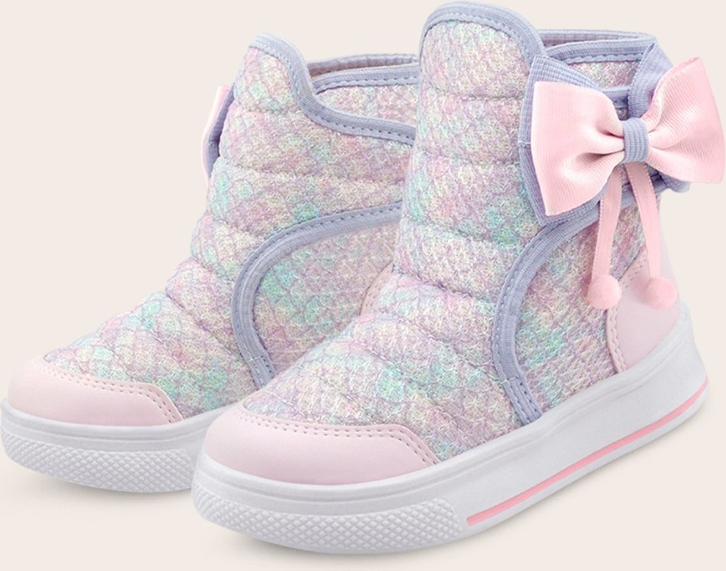 Infantil - Bota Menina Cano Alto Feminina Rosa/Brilho