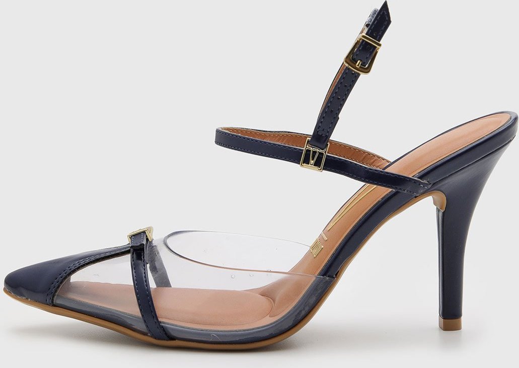 Imagem principal Scarpin Feminino Vizzano Salto Fino Transparente Azul-Marinho azul marinho VIZZANO azul marinho