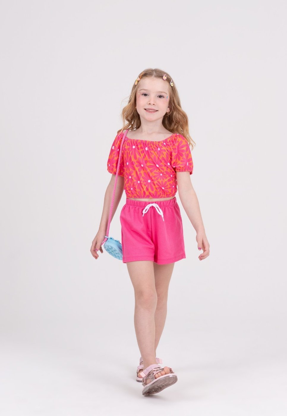 Imagem principal Infantil - Conjunto Sublimado Margaridas VIDA COSTEIRA laranja VIDA COSTEIRA laranja