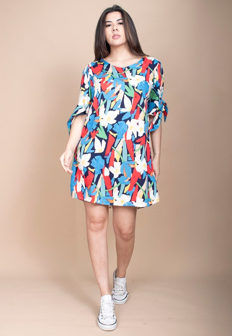 Vestido Curto Cabanafree Plano Estampa Floresce