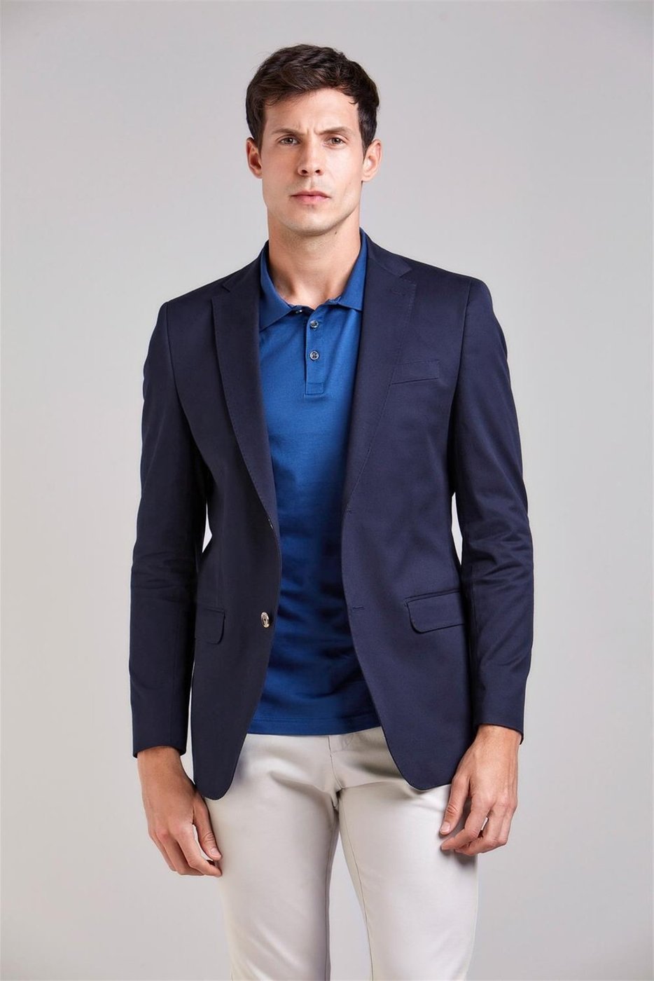 Imagem principal HIGHSTIL Blazer Alfaiataria Liso Slim Fit azul marinho HIGHSTIL azul marinho
