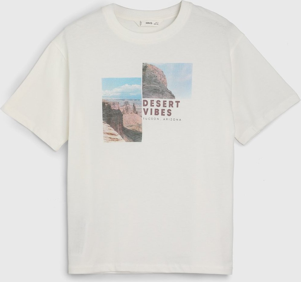 Infantil - Camiseta MANGO Color Block Off-White