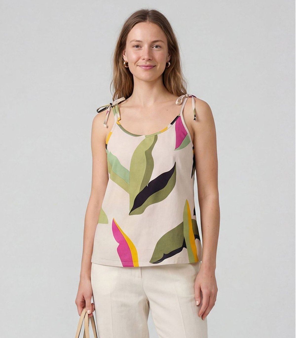 Imagem principal Blusa De Alça De Laço Infinita Cor Baunilha bege INFINITA COR bege