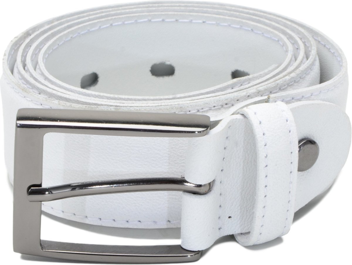 Imagem principal Cinto Social Couro Masculino Fivela Metal Prata Elegante FRANCA GRIFFE branco FRANCA GRIFFE branco