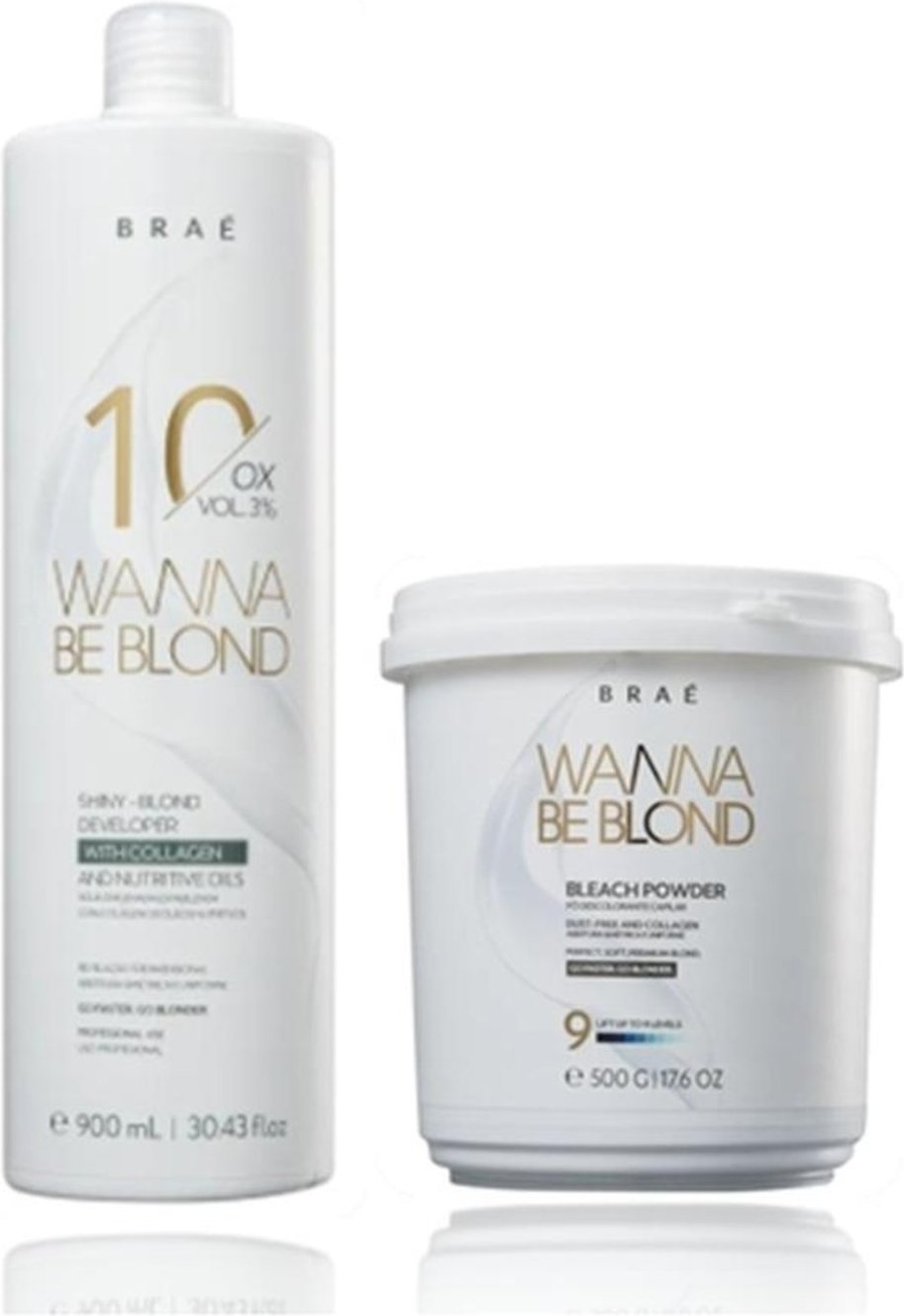 Imagem principal BRAÉ Wanna Be Blond 3% Água Oxigenada 10 Volumes 900ml+Pó Descolorante 500g multicolorido BRAÉ multicolorido