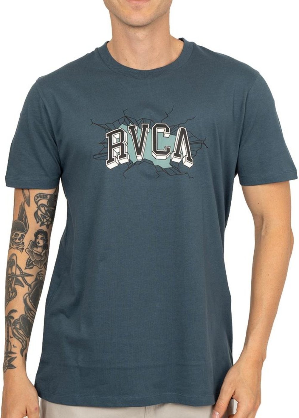 Camiseta RVCA Breaks Tank SM26 Masculina Escuro