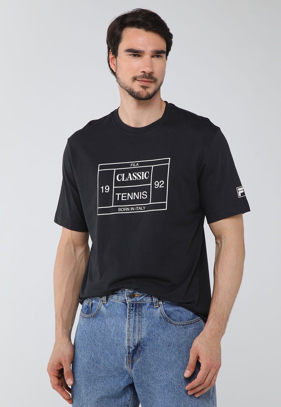 Imagem principal Camiseta Masculina Fila Comfort Tennis Union Preta preto Fila preto