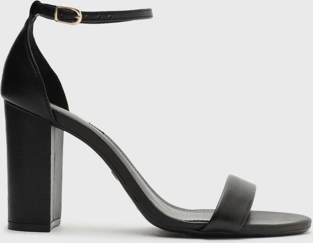 Imagem principal Sandália Arezzo Salto Bloco Tira Única Preta preto Arezzo preto