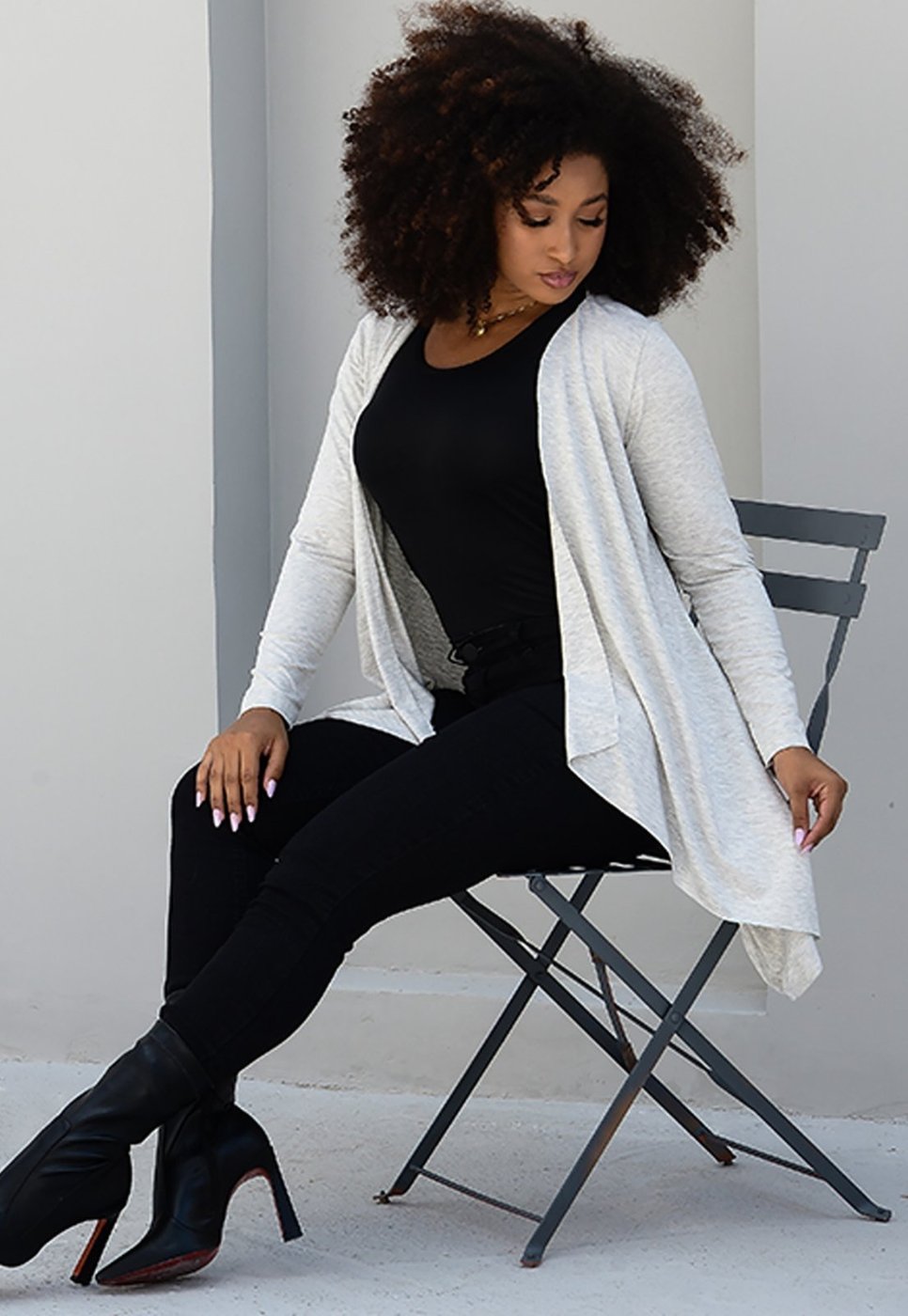 Imagem principal Cardigan Manga Longa BBonnie Isadora Mescla cinza BBonnie cinza