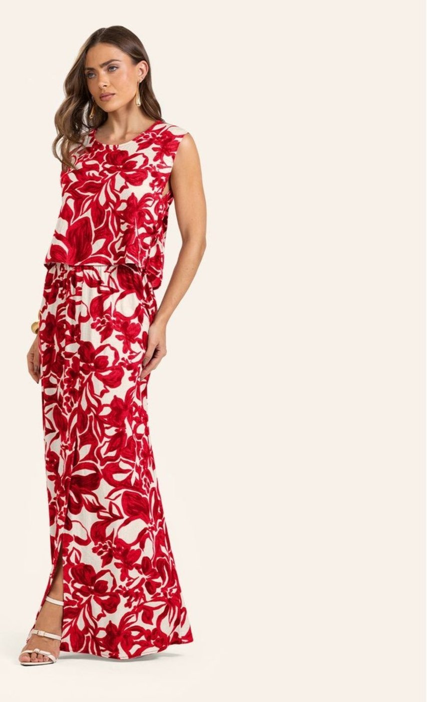 Imagem principal Saia Longa em Linho Feminina Endless vermelho Endless vermelho