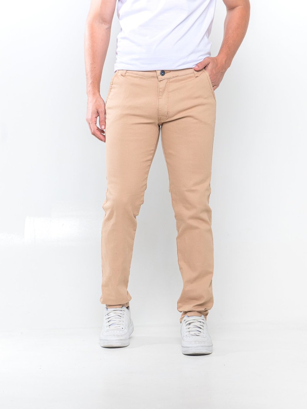 Imagem principal Calça Sarja Masculina Kovali Casual Premium Com Elastano Confortável Bolso-Faca KOVALI FASHION STORE bege KOVALI FASHION STORE bege