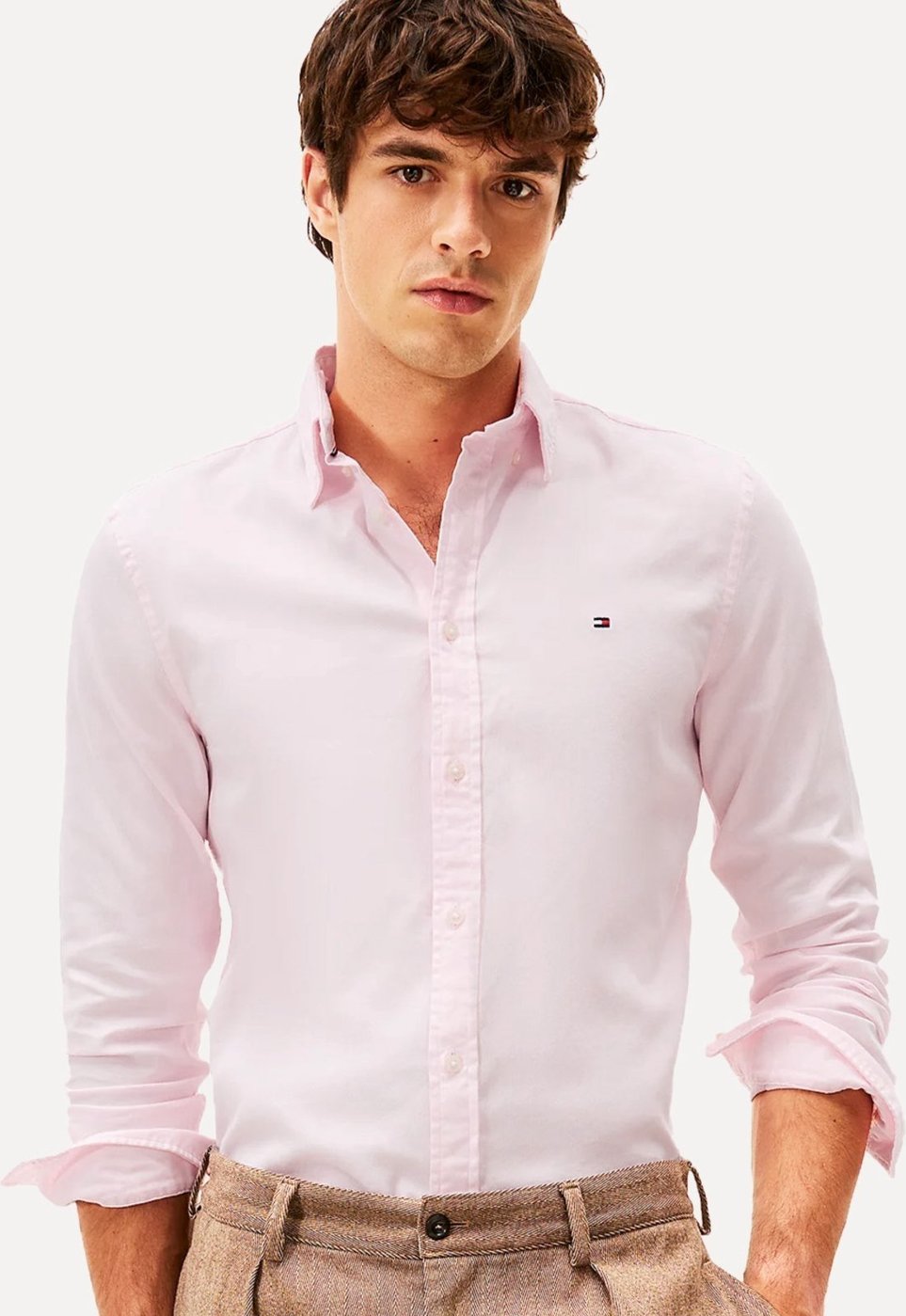 Imagem principal Camisa Tommy Hilfiger Masculina Slim THFlex Poplin azul marinho Tommy Hilfiger azul marinho