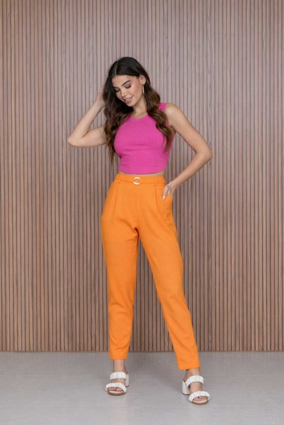 Calça Vanibele Linho Cenoura