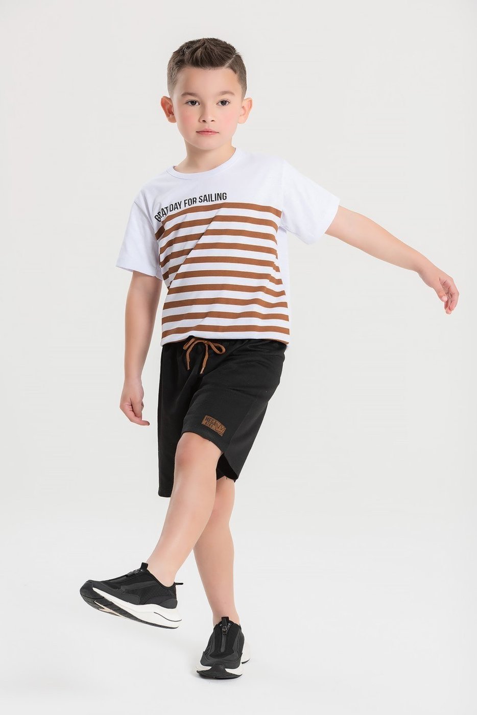 Infantil - Conjunto Verão Masculino Great Day - Branco