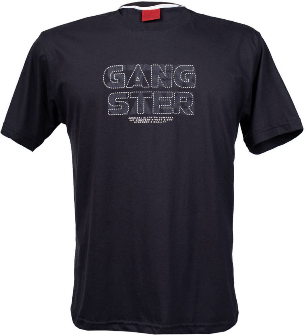 Camiseta Masculina Gangster Plus Size Estampa Marinho