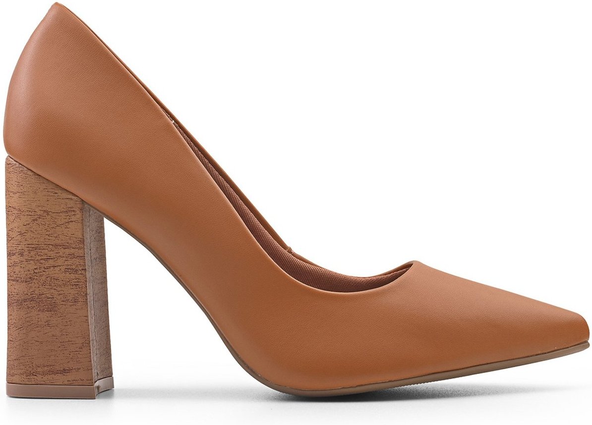 Imagem principal Scarpin Salto Bloco Cortiça Salook caramelo Salook caramelo