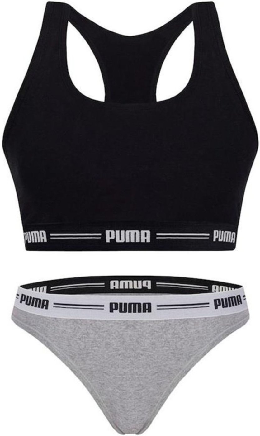 Kit Puma Top Nadador + Calcinha Biquíni Feminino