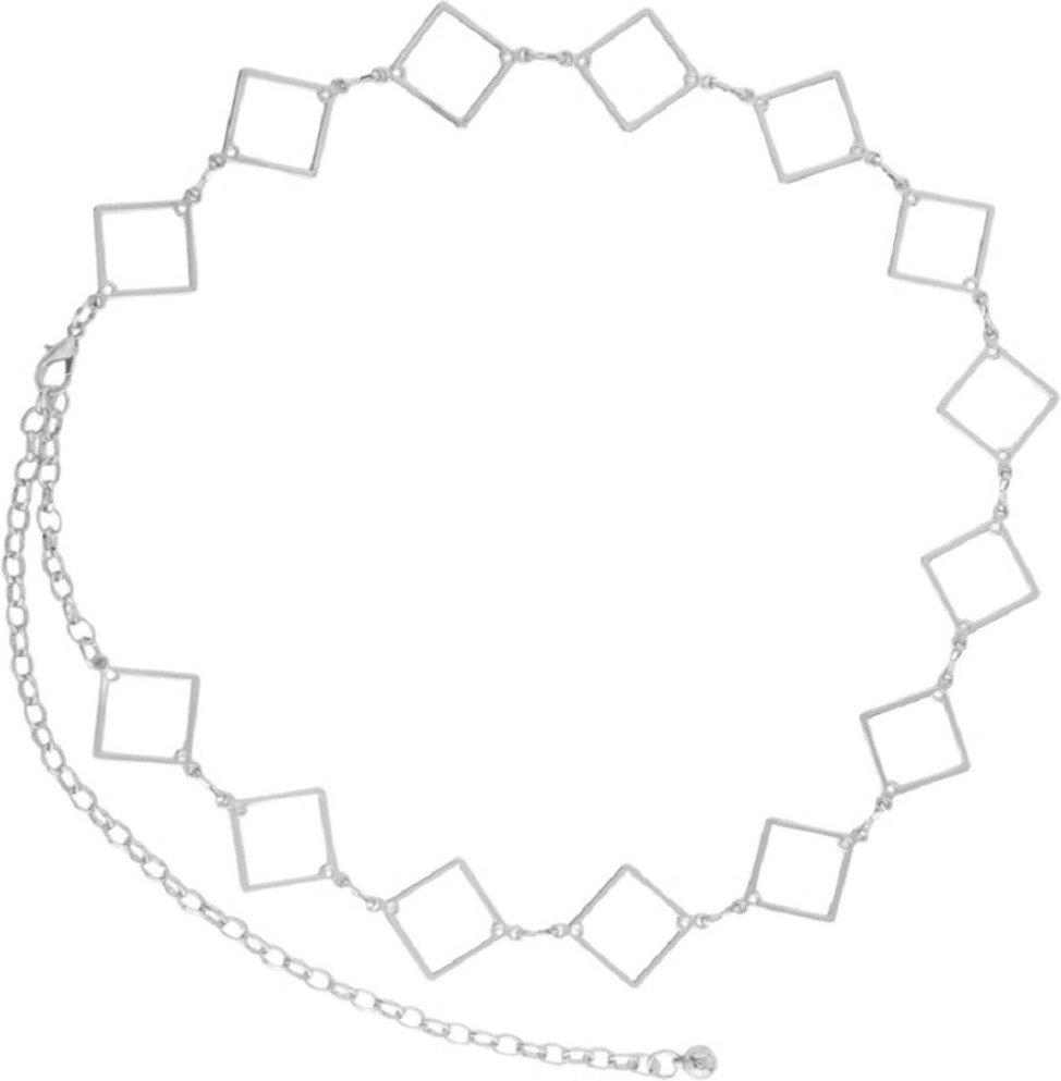 Cinto Cabanafree CORRENTE QUADRADA PRATEADA