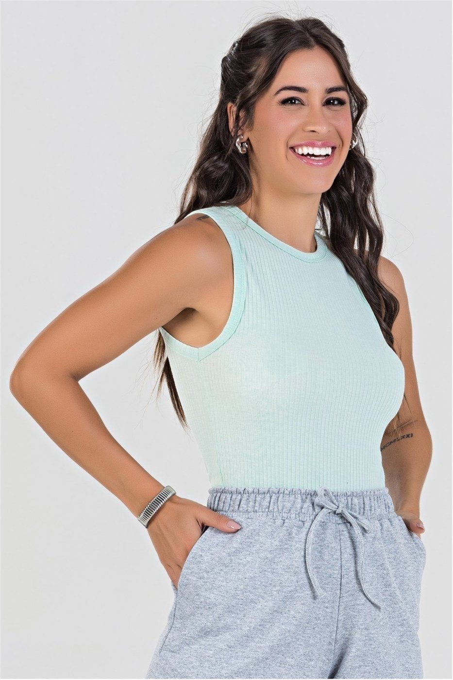 Imagem principal Blusa Regata Canelada Sea Meu Jeans verde Meu Jeans verde